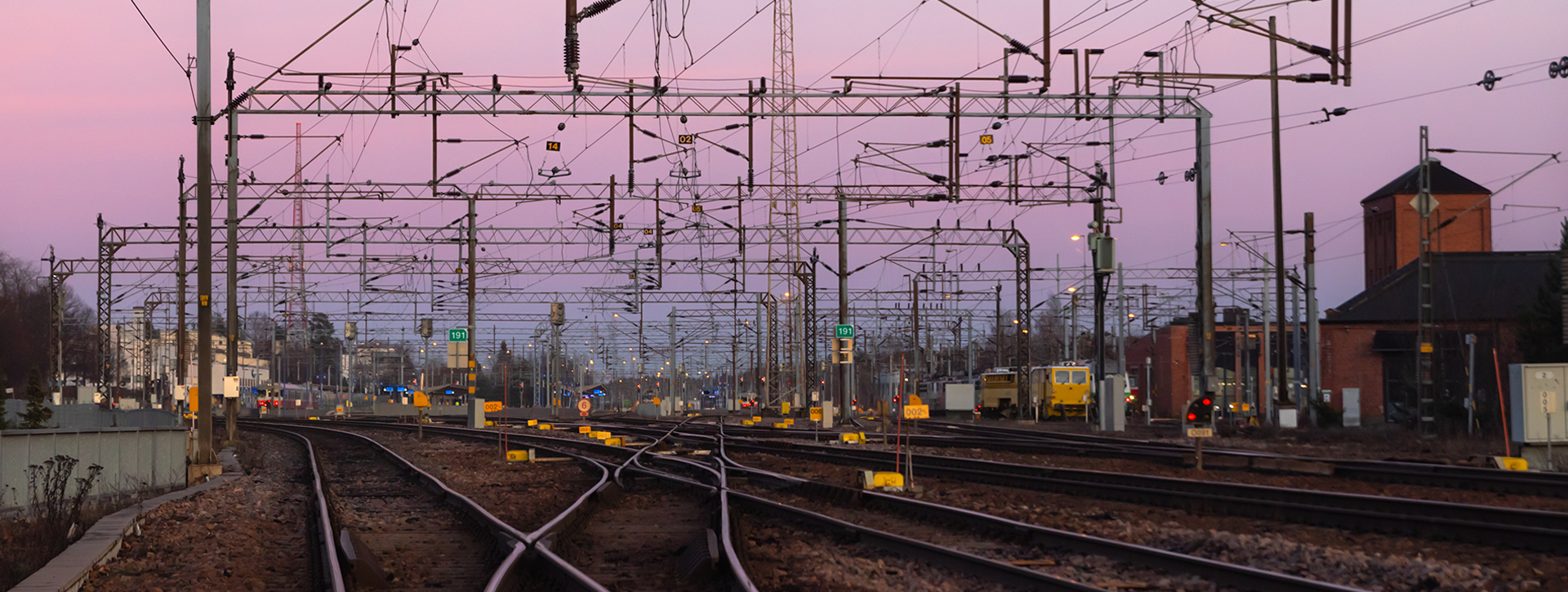 Kouvolan rautatieaseman raiteita ja ratatekniikkaa